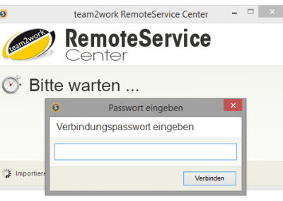 RemoteService Center mit Passwortschutz